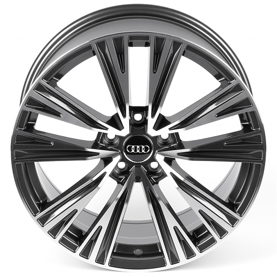 Литые диски 82366 Audi IVF993 18 J8 ET35 5x112 66.45 графит + полированные спицы: Фото 3