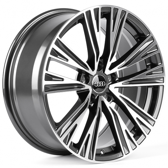 Литые диски 82366 Audi IVF993 18 J8 ET35 5x112 66.45 графит + полированные спицы: Фото 4