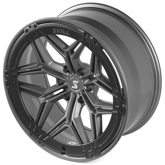 Кованые диски H240607K SKILL SV185-SB595 22 J10 ET-10 6x139.7 77.8 графит матовый + карбон SFC11: Фото 6