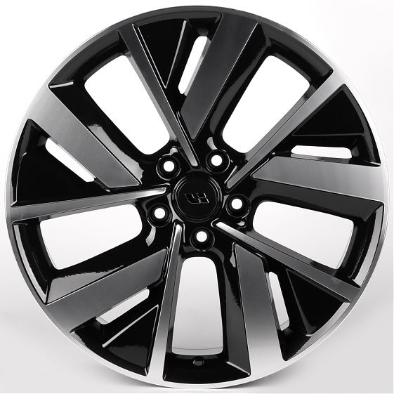 Литые диски 81822 LI IVF-3114-SF100 20 J8.5 ET45.5 5x120 62.5 чёрный глянцевый + полированные спицы: Фото 1