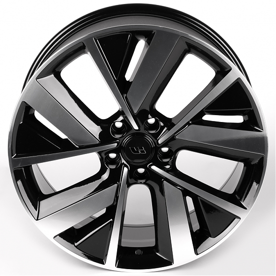 Литые диски 81822 LI IVF-3114-SF100 20 J8.5 ET45.5 5x120 62.5 чёрный глянцевый + полированные спицы: Фото 3
