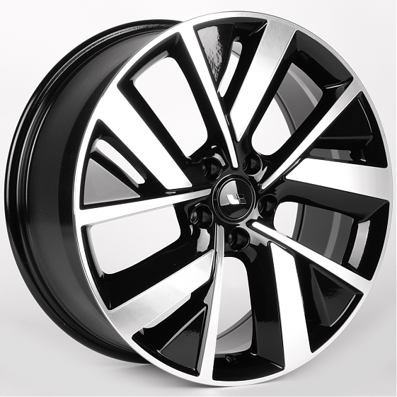 Литые диски 81822 LI IVF-3114-SF100 20 J8.5 ET45.5 5x120 62.5 чёрный глянцевый + полированные спицы: Фото 4