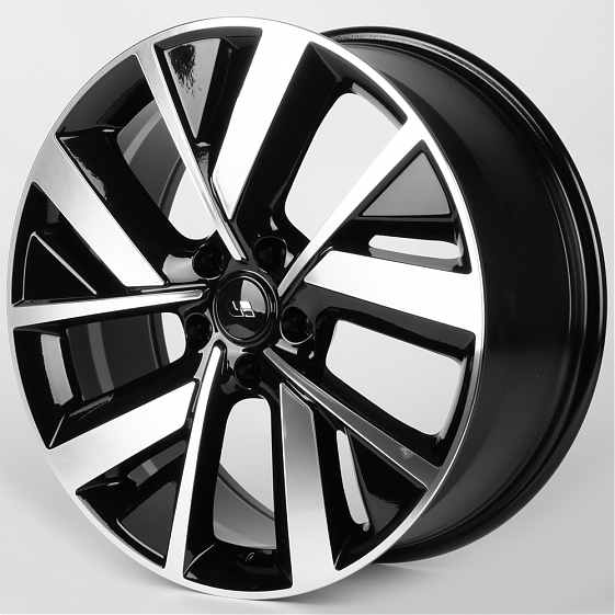 Литые диски 81822 LI IVF-3114-SF100 20 J8.5 ET45.5 5x120 62.5 чёрный глянцевый + полированные спицы: Фото 5