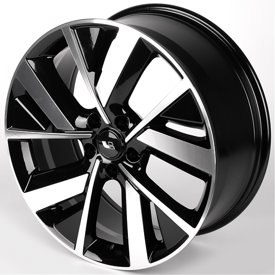 Литые диски 81822 LI IVF-3114-SF100 20 J8.5 ET45.5 5x120 62.5 чёрный глянцевый + полированные спицы: Фото 6