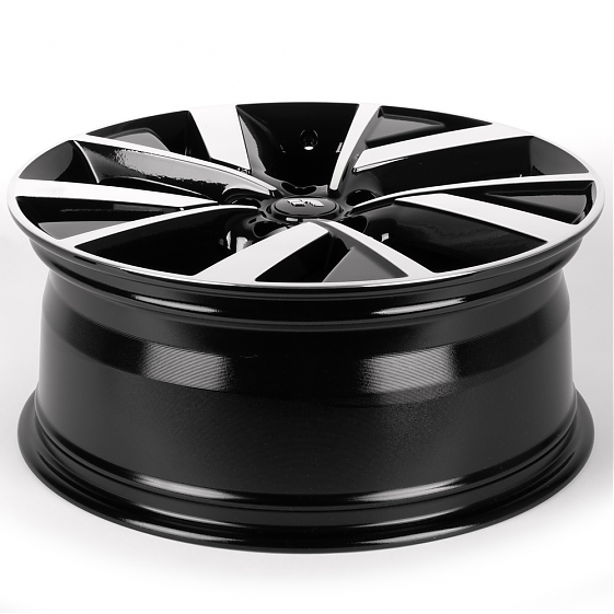 Литые диски 81822 LI IVF-3114-SF100 20 J8.5 ET45.5 5x120 62.5 чёрный глянцевый + полированные спицы: Фото 7