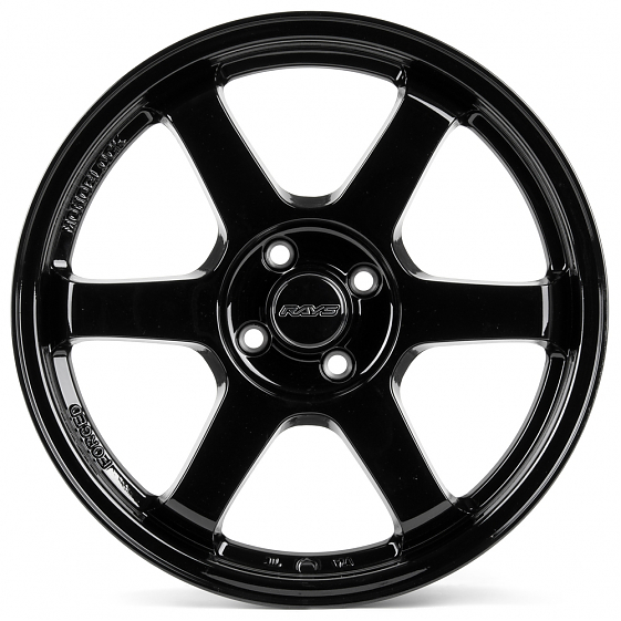 Литые диски 80945 Rays 6068D-SK154 17 J7.5 ET40 4x100 73.1 чёрный глянцевый: Фото 1