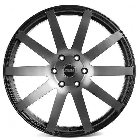 Кованые диски 71590 SKILL SL220 22 J9 ET20 6x139.7 106.1 чёрный + полированные спицы под тёмным лако: Фото 1