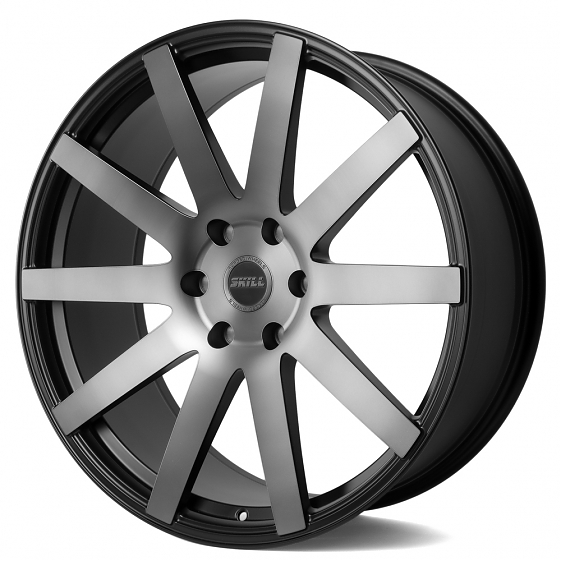 Кованые диски 71590 SKILL SL220 22 J9 ET20 6x139.7 106.1 чёрный + полированные спицы под тёмным лако: Фото 6