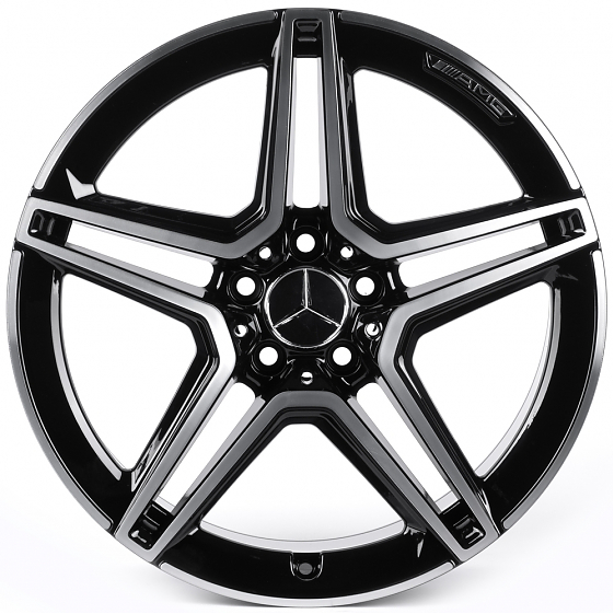 Литые диски 82056 Mercedes-Benz IVF-3067-DS345 19 J8.5 ET36 5x112 66.5 чёрный + полированные спицы: Фото 1