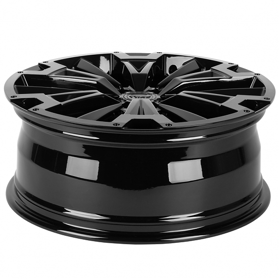 Кованые диски H250522B SKILL SV619-SV449 20 J8 ET46 6x114.3 67.1 чёрный глянцевый + полированные спи: Фото 7