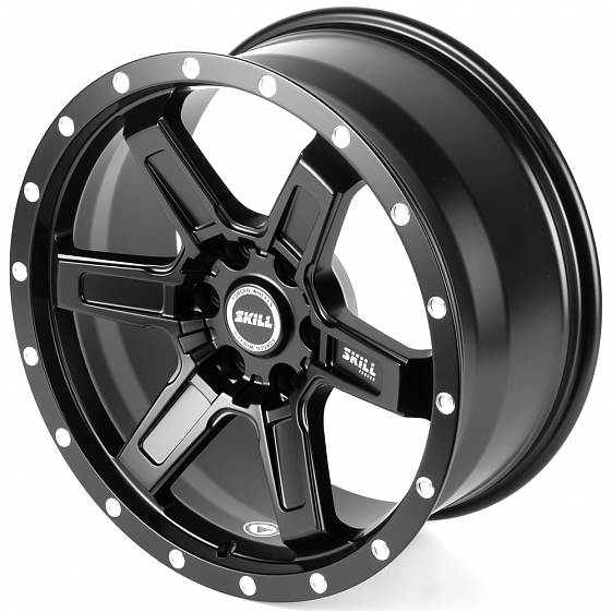 Кованые диски H260527G SKILL SB021-SV451 20 J9 ET19 6x139.7 77.8 чёрный матовый + полированные болты: Фото 6