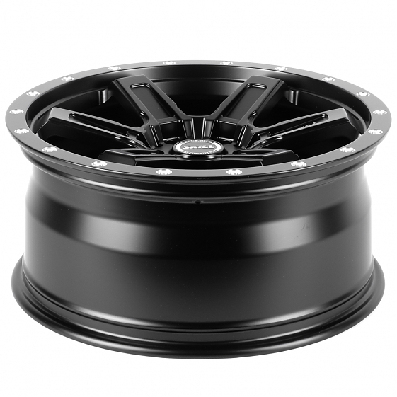 Кованые диски H260527G SKILL SB021-SV451 20 J9 ET19 6x139.7 77.8 чёрный матовый + полированные болты: Фото 7