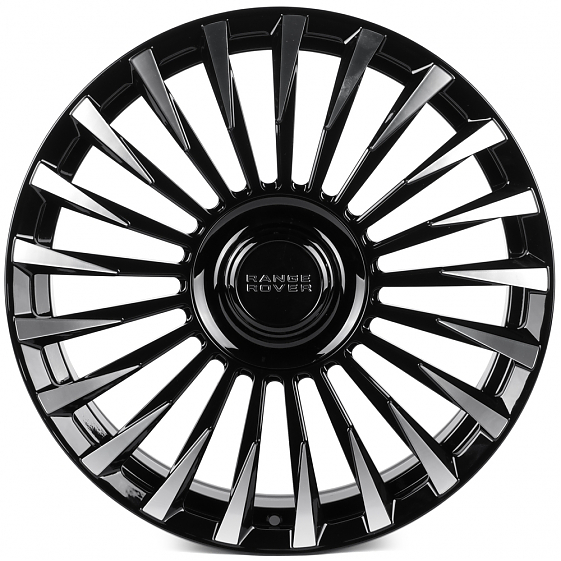 Кованые диски 0923-135 PTRACING HJ190-SL237 21 J9.5 ET40 5x120 72.56 чёрный + полированные спицы: Фото 1