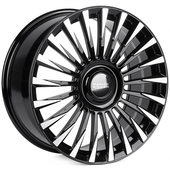 Кованые диски 0923-135 PTRACING HJ190-SL237 21 J9.5 ET40 5x120 72.56 чёрный + полированные спицы: Фото 4