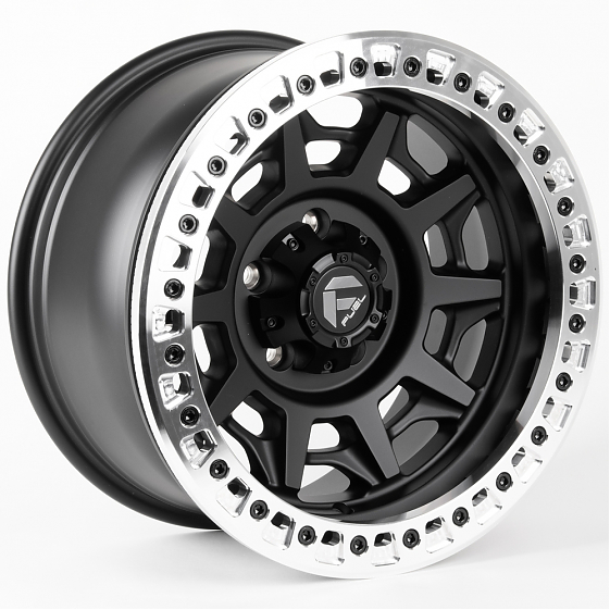 Литые диски 81317 FUEL 2628-SF058 17 J9 ET-10 5x150 110.1 чёрный матовый + полированный бедлок: Фото 4