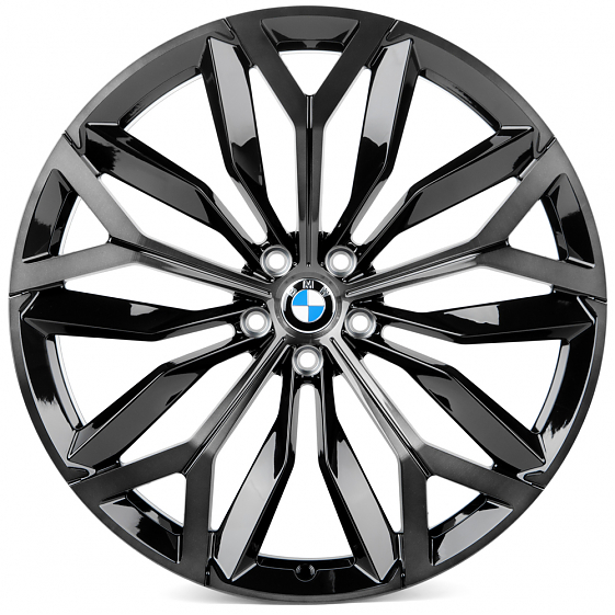 Кованые диски H231031NR SL879-CT392 21 J10.5 ET43 5x112 66.6 чёрный глянцевый + полированные спицы п: Фото 1