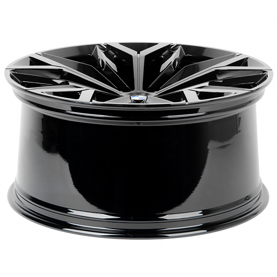 Кованые диски H231031NR SL879-CT392 21 J10.5 ET43 5x112 66.6 чёрный глянцевый + полированные спицы п: Фото 7