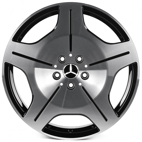 Кованые диски H260609E SKILL SL900-SV419 18 J8 ET52 5x112 66.6 чёрный глянцевый + полированные спицы: Фото 1