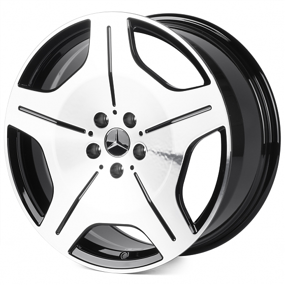 Кованые диски H260609E SKILL SL900-SV419 18 J8 ET52 5x112 66.6 чёрный глянцевый + полированные спицы: Фото 5