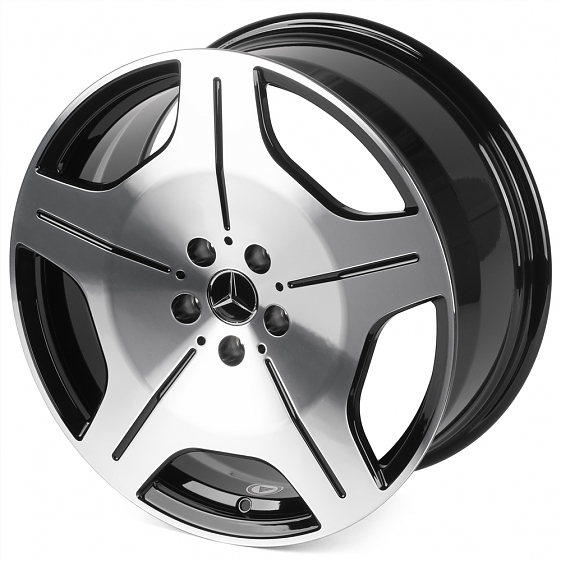 Кованые диски H260609E SKILL SL900-SV419 18 J8 ET52 5x112 66.6 чёрный глянцевый + полированные спицы: Фото 6