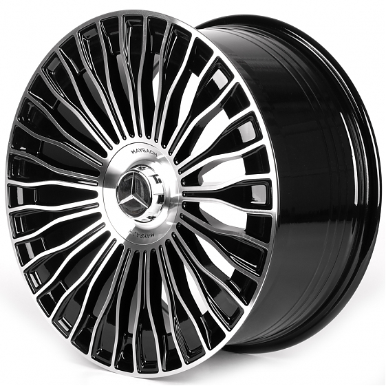Литые диски 81815 Mercedes-Benz iV-313Q-SF102 20 J9.5 ET38 5x112 66.6 чёрный глянцевый + полированны: Фото 5
