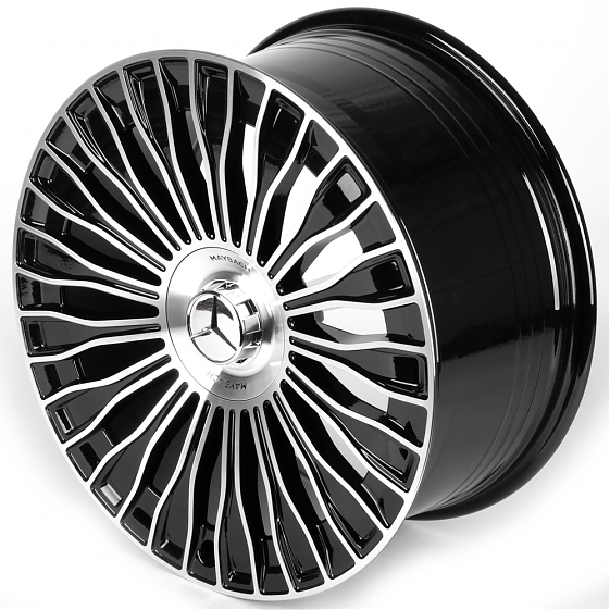 Литые диски 81815 Mercedes-Benz iV-313Q-SF102 20 J9.5 ET38 5x112 66.6 чёрный глянцевый + полированны: Фото 6