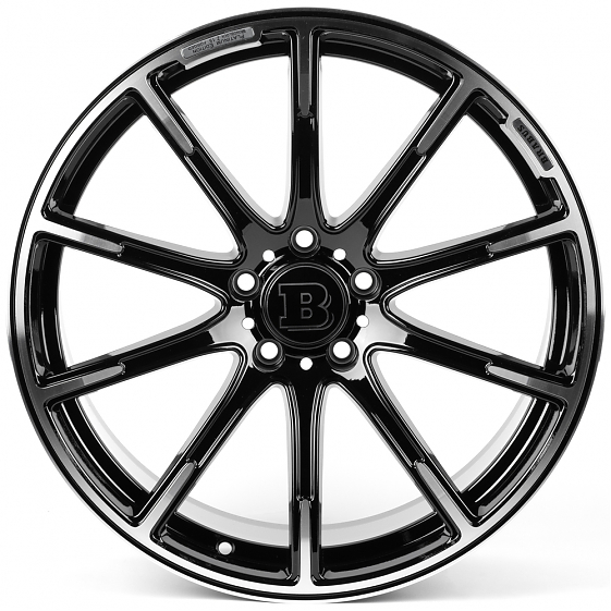 Литые диски 82564 Mercedes-Benz IV-1488 19 J9.5 ET40 5x112 66.5 чёрный + полированные спицы: Фото 1