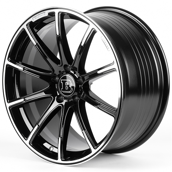 Литые диски 82564 Mercedes-Benz IV-1488 19 J9.5 ET40 5x112 66.5 чёрный + полированные спицы: Фото 5