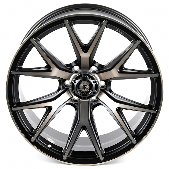 Кованые диски H240604Q SKILL SV711-SB595 22 J10 ET-10 6x139.7 77.8 чёрный матовый + полированные спи: Фото 3