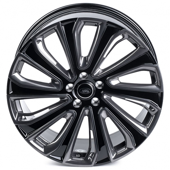 Кованые диски H260120Q SKILL SL512-SB594 22 J9.5 ET40 5x120 72.6 чёрный глянцевый + полированные спи: Фото 3