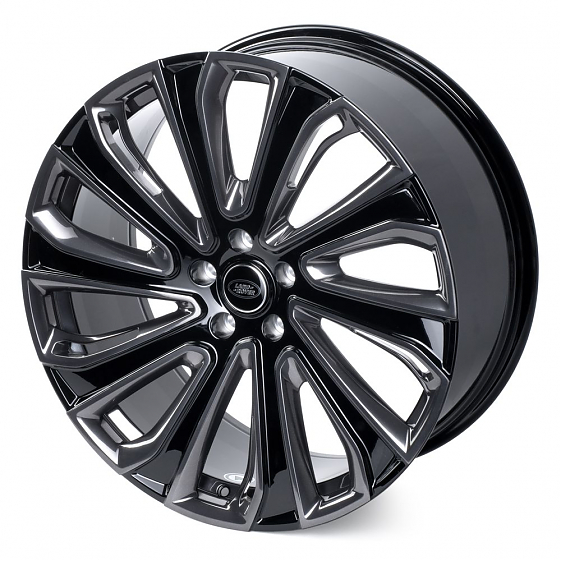 Кованые диски H260120Q SKILL SL512-SB594 22 J9.5 ET40 5x120 72.6 чёрный глянцевый + полированные спи: Фото 5