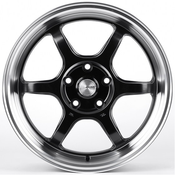Литые диски 82246 Advan FC006-CT478 17 J7.5 ET38 5x114.3 73.1 чёрный матовый + полированный обод: Фото 1