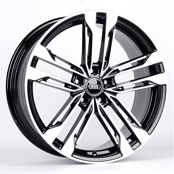 Литые диски 80865 Audi 5565X-SB406 19 J8.5 ET35 5x112 66,45 чёрный + полированные спицы: Фото 3