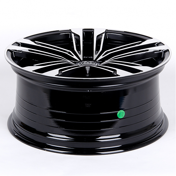 Литые диски 80865 Audi 5565X-SB406 19 J8.5 ET35 5x112 66,45 чёрный + полированные спицы: Фото 6