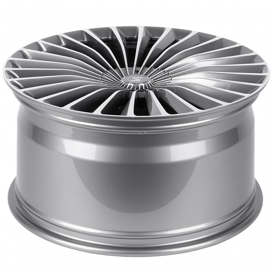 Кованые диски H260128GF SKILL SV017-CL238 21 J10 ET49 5x112 66.6 графит глянцевый + полированные спи: Фото 7