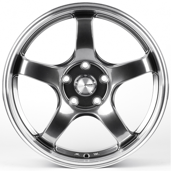 Литые диски 82481 Advan 177213 17 J7.5 ET35 5x114.3 73.1 серебро тёмное + полированный обод: Фото 1