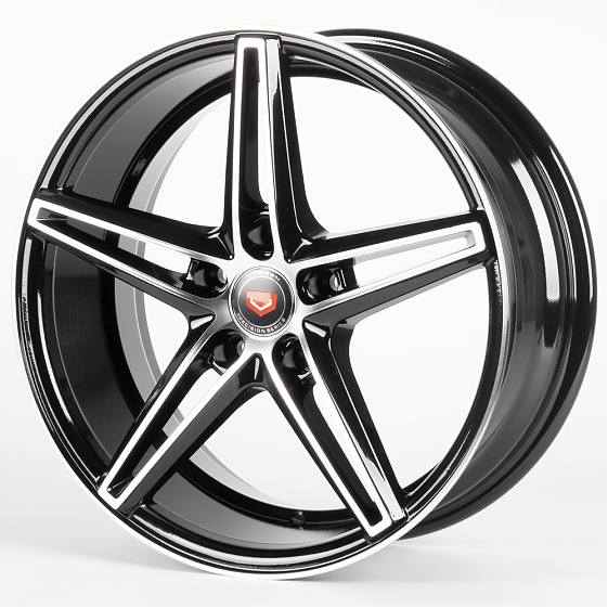 Литые диски 81551 53223-SV272 17 J7.5 ET35 5x114.3 73.1 чёрный + полированные спицы: Фото 4