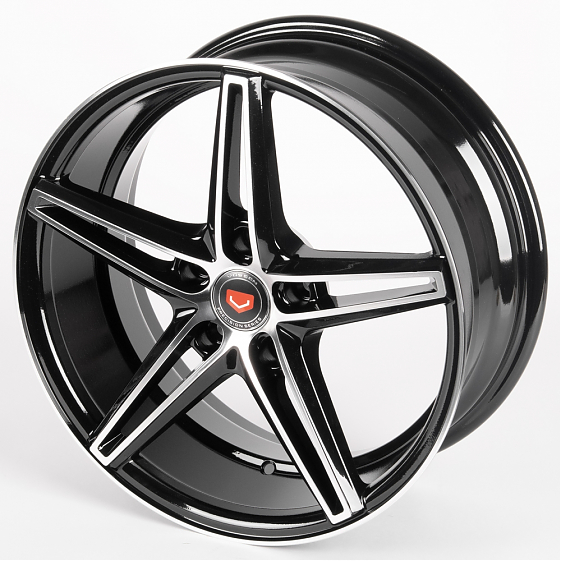 Литые диски 81551 53223-SV272 17 J7.5 ET35 5x114.3 73.1 чёрный + полированные спицы: Фото 5