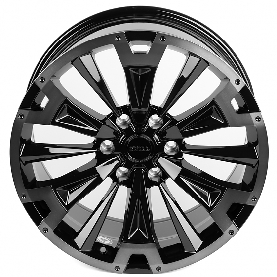 Кованые диски H241229A SKILL SV619-CS412 20 J9 ET50 6x139.7 95.1 чёрный глянцевый + полированные спи: Фото 3