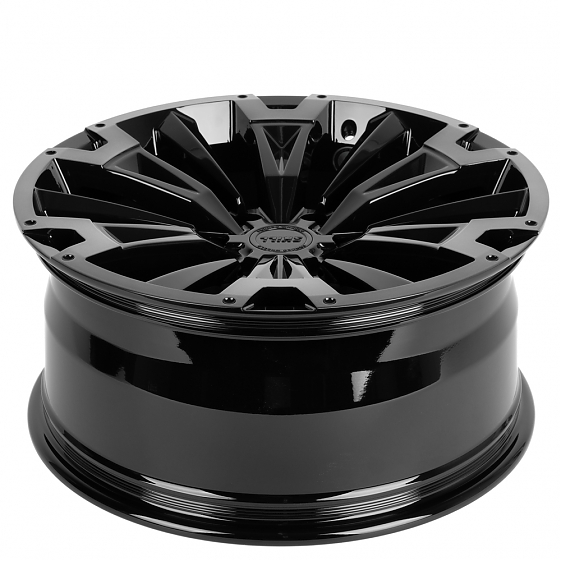 Кованые диски H241229A SKILL SV619-CS412 20 J9 ET50 6x139.7 95.1 чёрный глянцевый + полированные спи: Фото 7