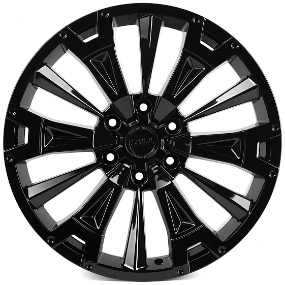 Кованые диски H241206D SKILL SV619-SK333 20 J9 ET28 6x139.7 106.1 чёрный глянцевый: Фото 1