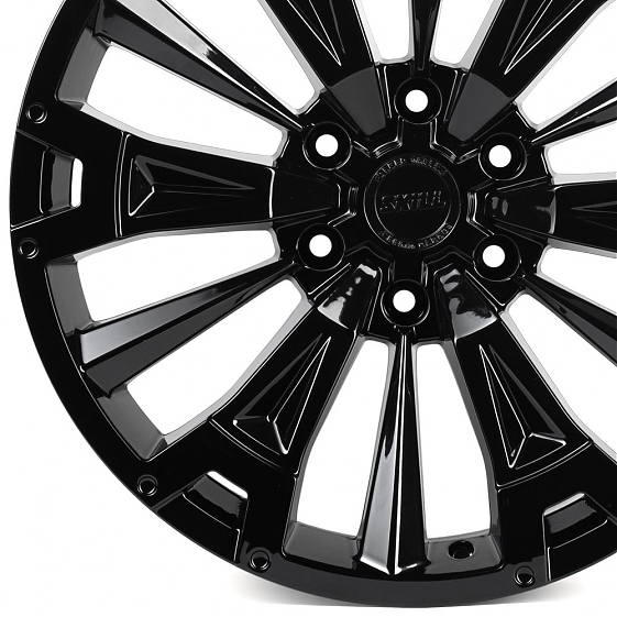 Кованые диски H241206D SKILL SV619-SK333 20 J9 ET28 6x139.7 106.1 чёрный глянцевый: Фото 2