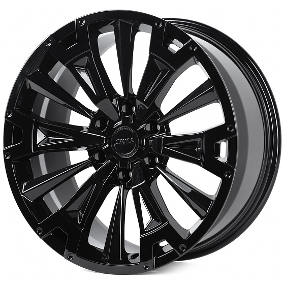 Кованые диски H241206D SKILL SV619-SK333 20 J9 ET28 6x139.7 106.1 чёрный глянцевый: Фото 4