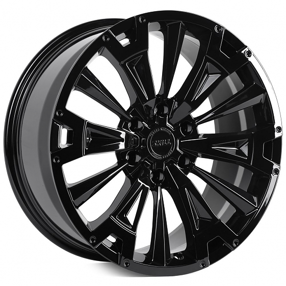 Кованые диски H241206D SKILL SV619-SK333 20 J9 ET28 6x139.7 106.1 чёрный глянцевый: Фото 6