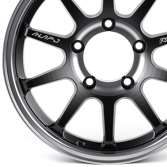 Литые диски 82558 Rays 13173-FG421 16 J6.5 ET-25 5x139.7 108.1 чёрный матовый + полированный обод + : Фото 2