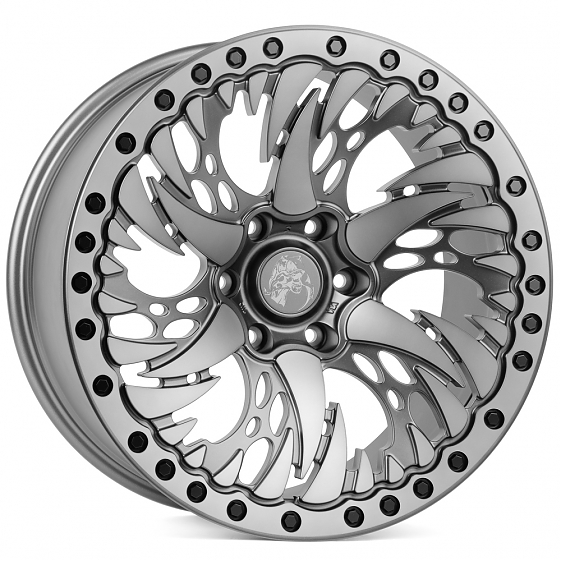 Кованые диски 230302H SKILL SV347-SB420 20 J10 ET10 6x139.7 77.8 графит + полированные спицы: Фото 4