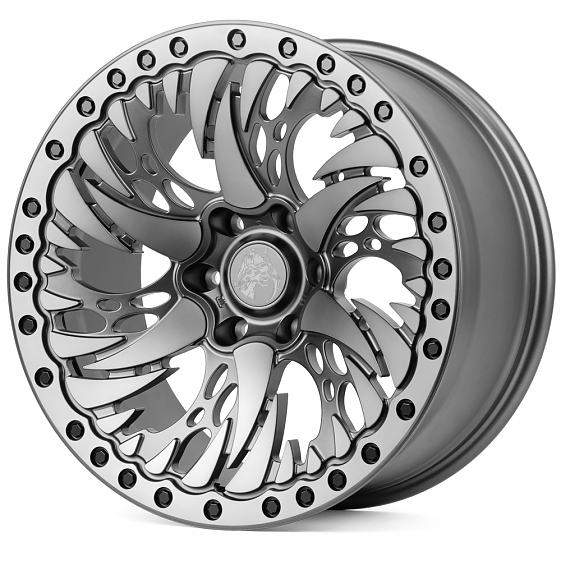 Кованые диски 230302H SKILL SV347-SB420 20 J10 ET10 6x139.7 77.8 графит + полированные спицы: Фото 5