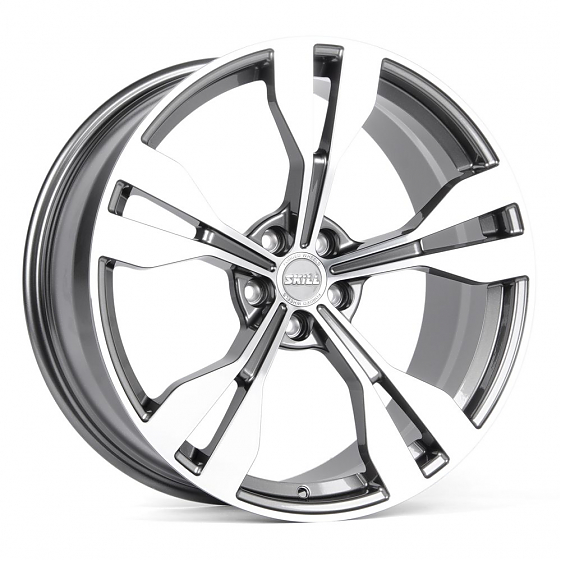 Кованые диски 230612S SKILL SL566-CT390 21 J9.5 ET31 5x112 66.6 графит глянцевый + полированные спиц: Фото 4