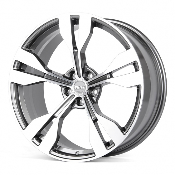 Кованые диски 230612S SKILL SL566-CT390 21 J9.5 ET31 5x112 66.6 графит глянцевый + полированные спиц: Фото 5