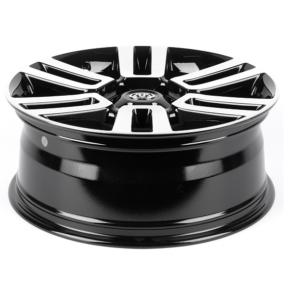 Литые диски 82577 Toyota H3220F 20 J8 ET30 6x139.7 106.1 чёрный + полированные спицы: Фото 7